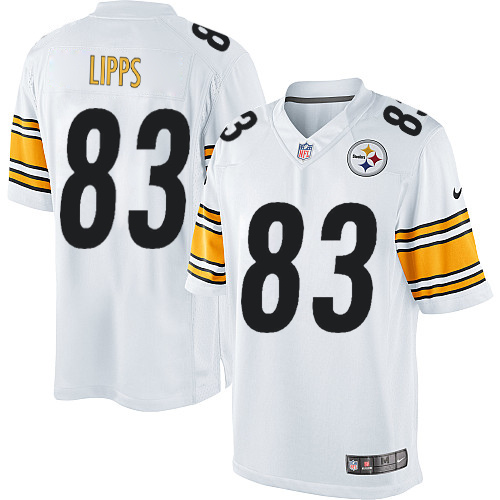 Men's Limited Louis Lipps Nike Jersey White Road - #83 NFL Pittsburgh Steelers